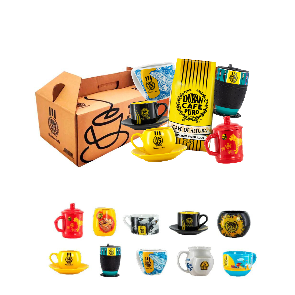 Pack de 10 Tazas coleccionables Café Durán