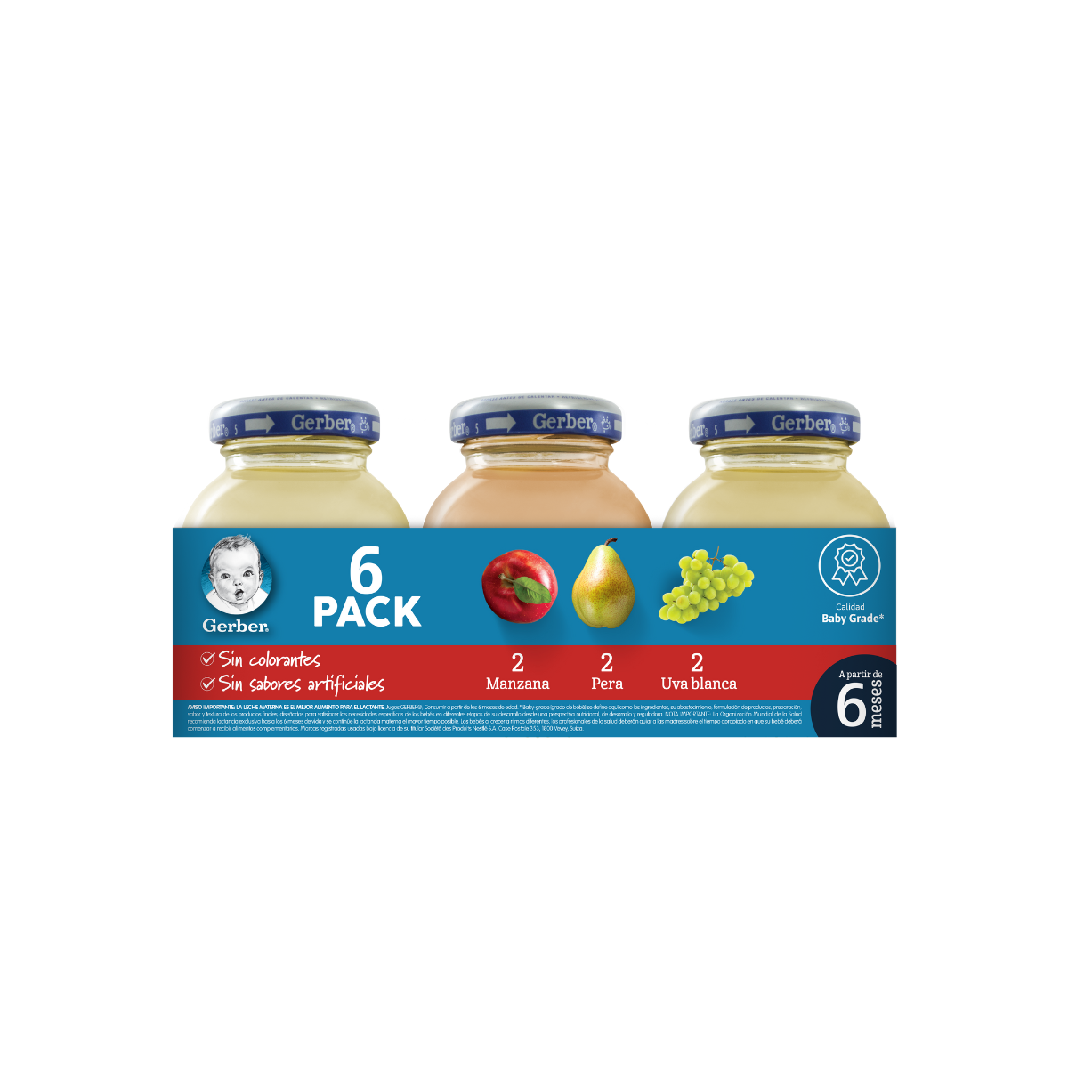 Jugos Gerber 6 pack Paso 1 - 118ml