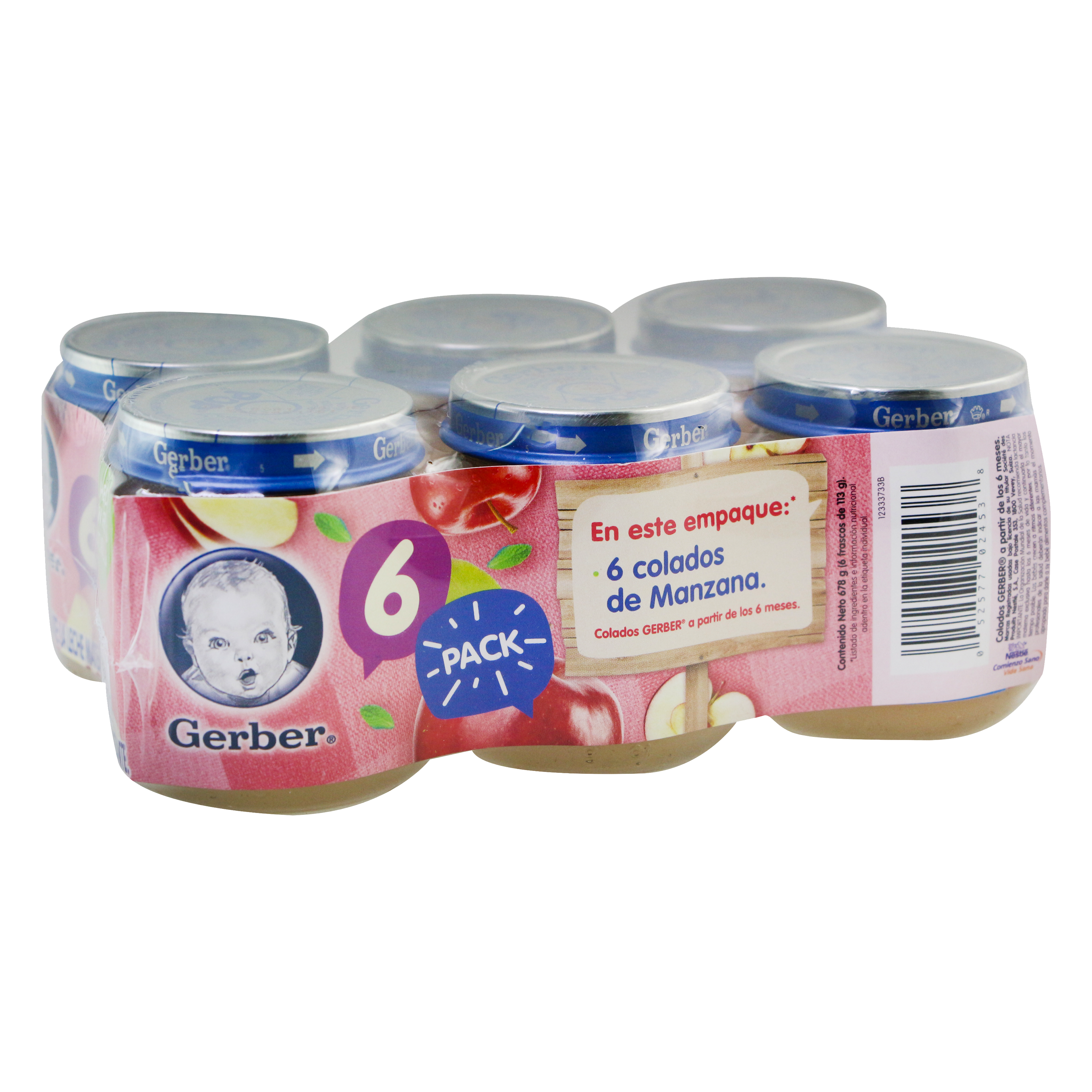 Gerber Colados Manzana P2 6 PACK 678G