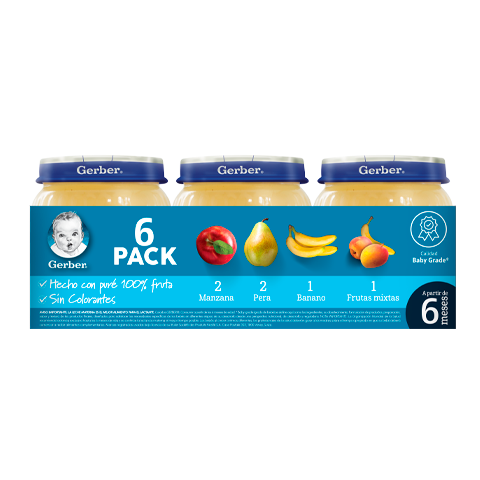 Puré Gerber Paso 2 - 6 Pack  678gr