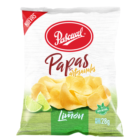 Papas Artesanales Limón Pascual - 28g