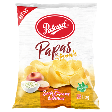 Papas Artesanales Sour Cream & Onion Pascual - 115g