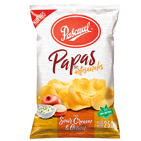 Papas Artesanales Sour Cream & Onion Pascual - 250g