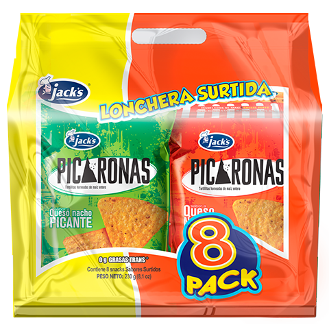 Lonchera de Snacks Surtidos Jack´s Paquete de 8 -230g